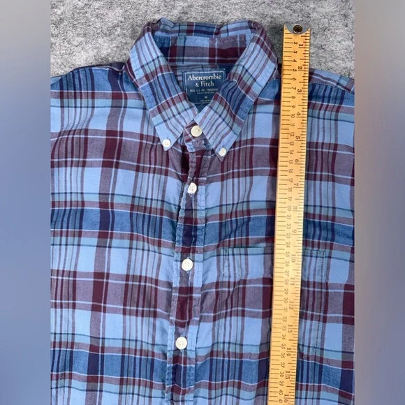 Abercrombie & Fitch Men’s Medium Blue flannel shirt - Picture 5 of 7